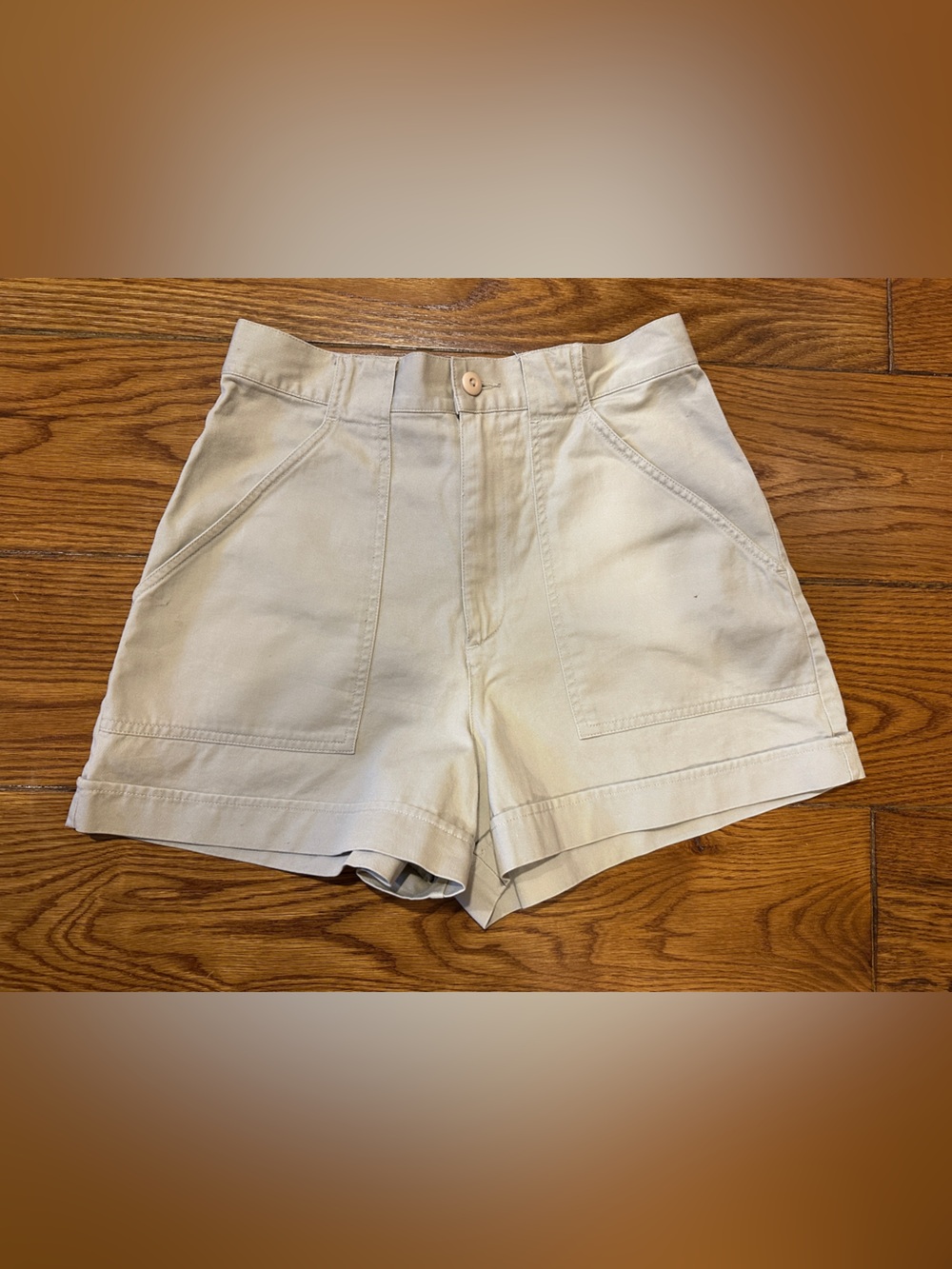 Vintage Abercrombie & Fitch Cream Utility High-Rise Shorts